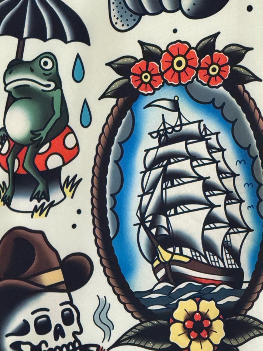 NWOT Unbranded American Traditional Tattoo Flash Art Shirt - XL - Picture 6 of 11